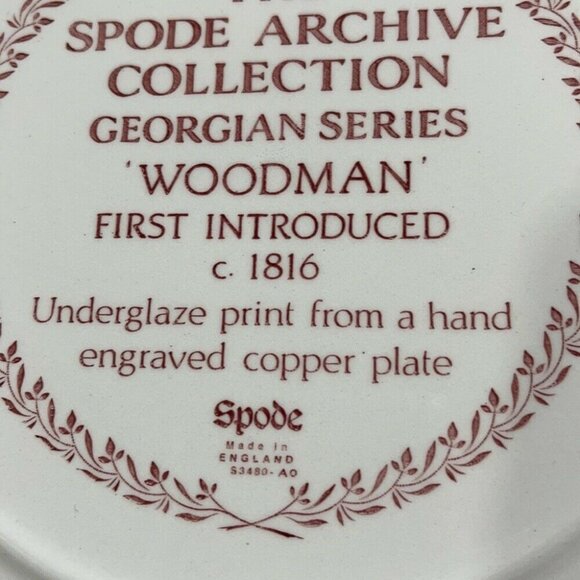 Spode Georgian Series Collection ‘WOODMAN’ Plate - Picture 9 of 9